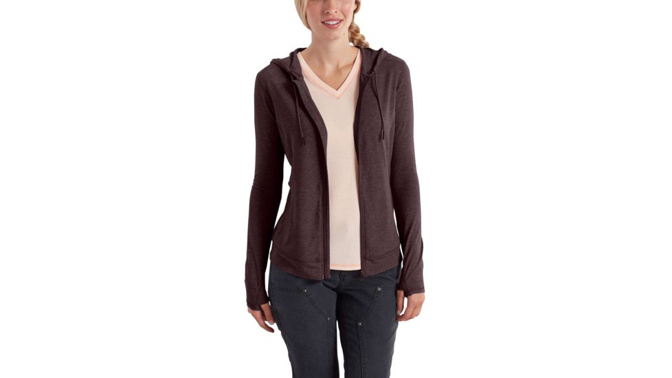 Carhartt Force Ferndale Zip Flame-Resistantont Hoodie for Womens, Fudge Heather, 2XL/Regular 102529-518-REG-XXL