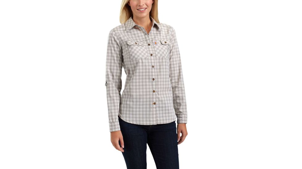 Carhartt Force Ridgefield Plaid Shirt - Womens, Asphalt, XXL-REG 103081-066-REG-XXL