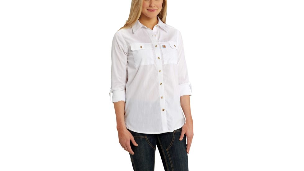 Carhartt Force Ridgefield Shirt for Womens, White, Small/Regular 102473-100-REG-S