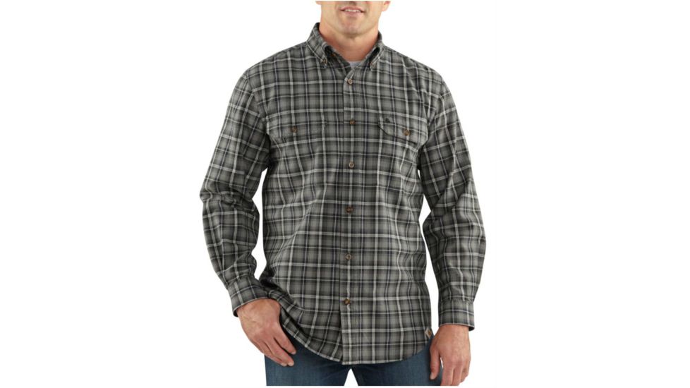 Carhartt Fort Plaid Long-Sleeve Shirt - Men's-Black-Medium