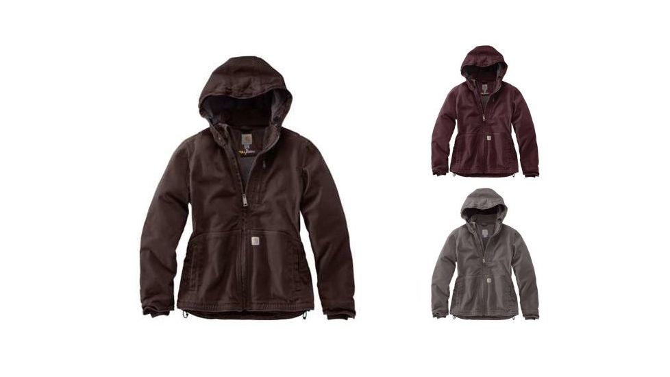Carhartt Full Swing Caldwell Stetch Duck Jacket - Women's, Dark Brown/Shadow, Deep Wine/Shadow, Taupe Gray/Shadow