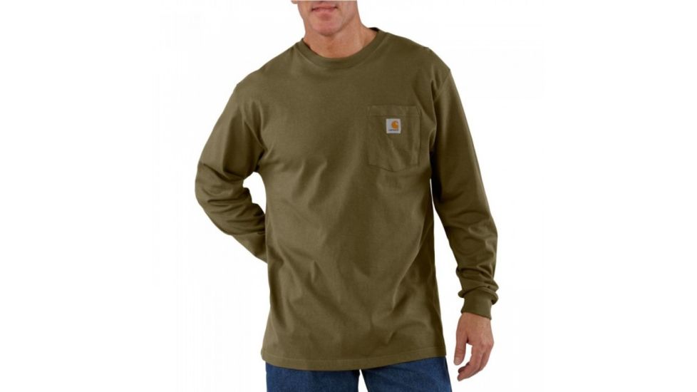 Carhartt Graphic Carhartt Camo Long Sleeve T-Shirt - Mens-Army Green-X-Large 295185