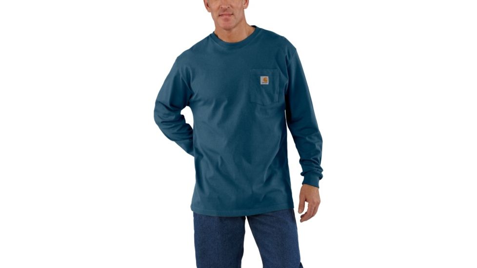 Carhartt Graphic Carhartt Camo Long Sleeve T-Shirt - Mens-Bluestone-X-Large 295186
