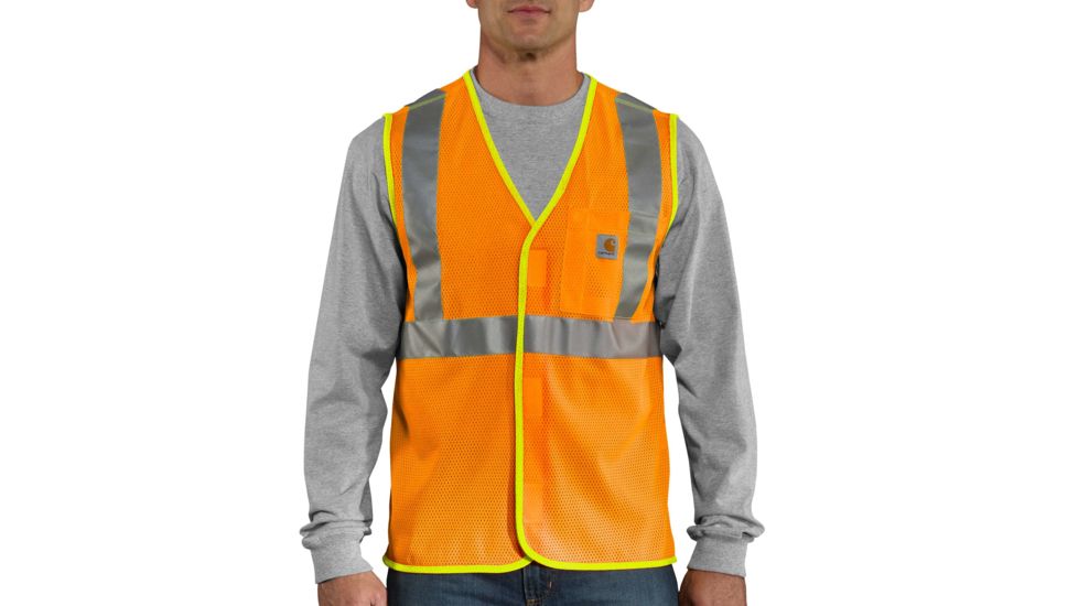 Carhartt High-Visibilty Class 2 Vest, Brite Orange, Medium/Regular 100501-824-REG-M