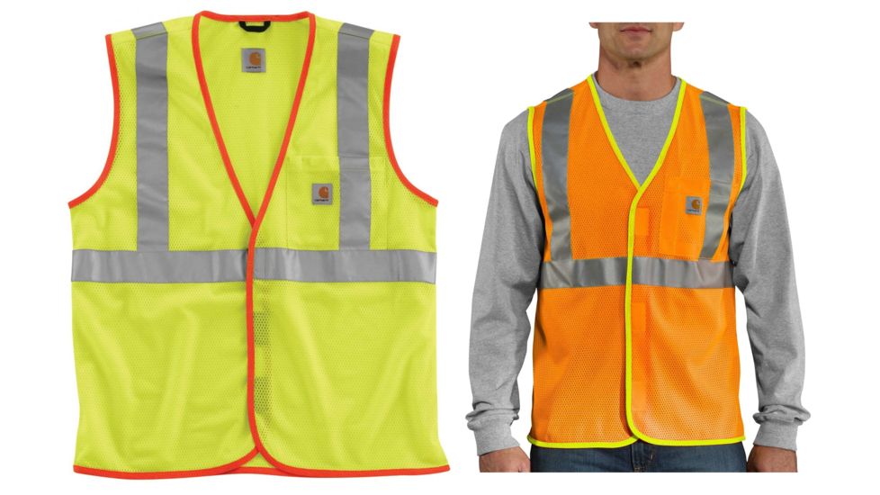 Carhartt High-Visibilty Class 2 Vest, Brite Lime, Brite Orange