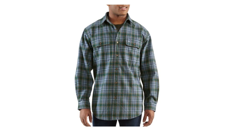 Carhartt Hubbard Plaid Shirt - Men's-Black-Small