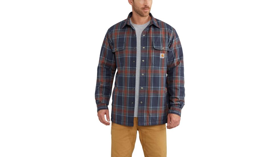 Carhartt Hubbard Sherpa Lined Shirt Jacket for Mens, Navy, 2XL/Regular 102333-412-REG-2XL