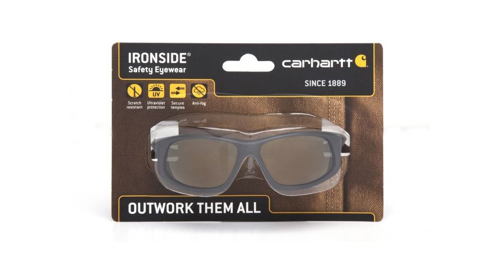 Carhartt Ironside Glasses Safety Glasses w/ Antique Bronze Anti-Fog Len, Realtree, CHB690DTCC