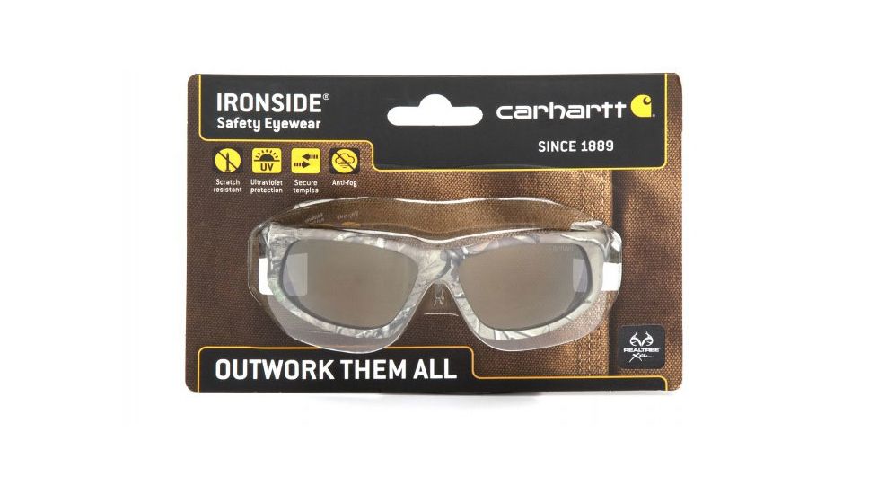 Carhartt Ironside Safety Glasses Safety Glasses w/ Antique Anti-Fog Lens, Realtree, CHRT690DTCC
