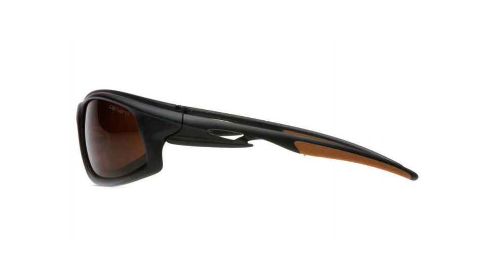 Carhartt Ironside Safety Glasses Safety Glasses w/ Bronze Anti-Fog Lens, Black/Tan, CHB618DT