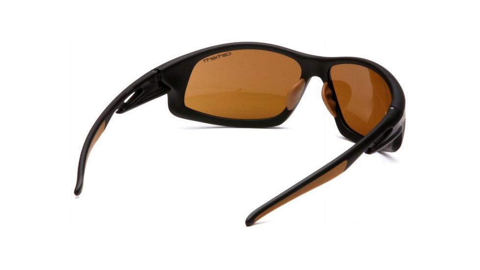 Carhartt Ironside Safety Glasses Safety Glasses w/ Bronze Anti-Fog Lens, Black/Tan, CHB618DT