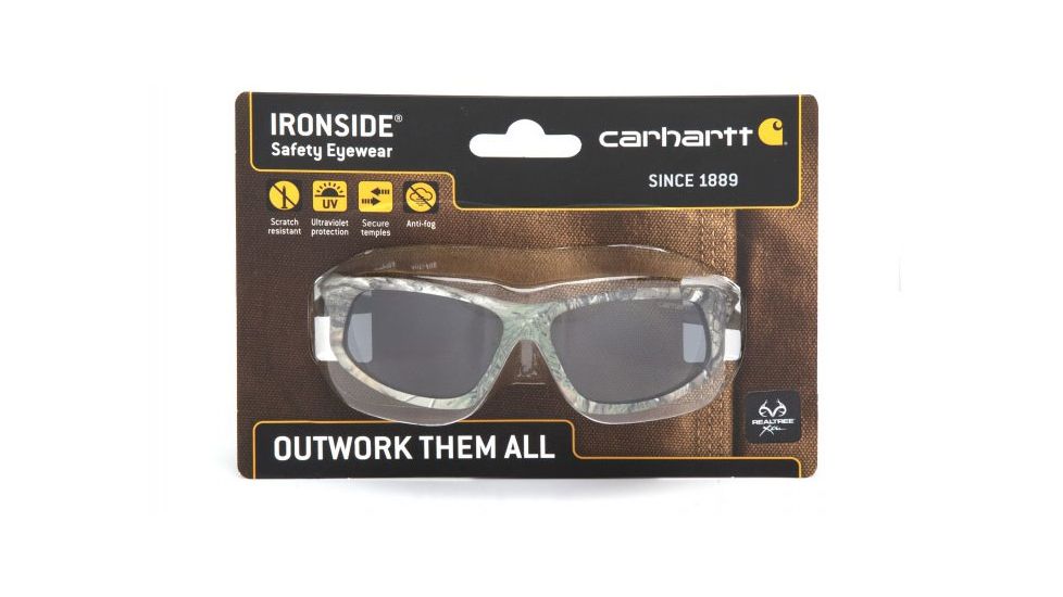 Carhartt Ironside Safety Glasses Safety Glasses w/ Gray Anti-Fog Lens, Realtree, CHRT620DTCC