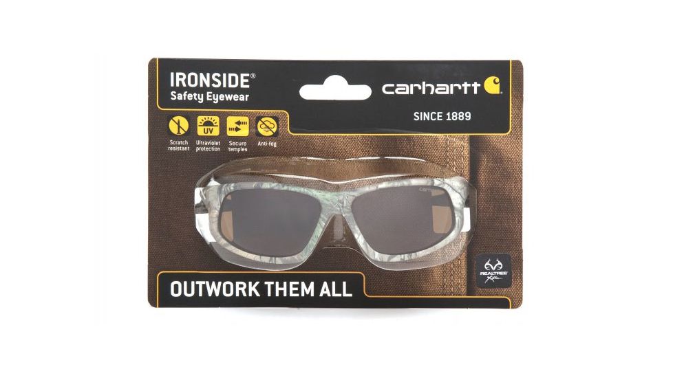 Carhartt Ironside Safety Glasses w/ Bronze Anti-Fog Lens, Realtree, CHRT618DTCC