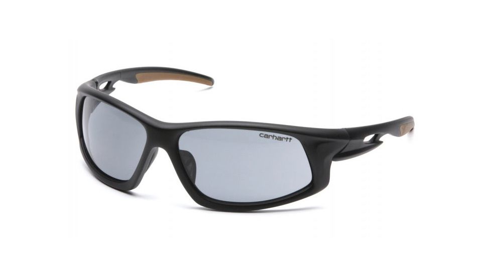 Carhartt Ironside Safety Glasses w/ Gray Anti-Fog Lens, Black/Tan, CHB620DT