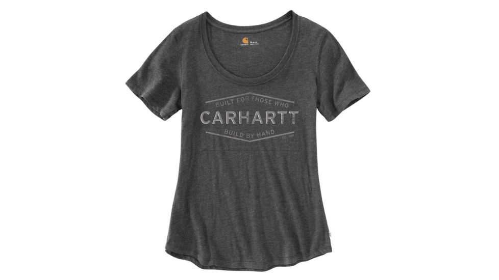Carhartt Lockhart Graphic Blt by Hnd Short Sleeve Scp T - Womens, Carbon Heather, M-REG 103077-026-REG-M