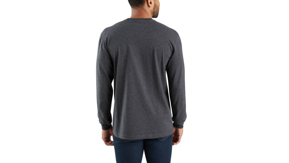 Carhartt Lubbock Carhartt USA Graphic Long Sleeve T-Shirt - Mens, Carbon Heather, Medium, 103847-026REGMA
