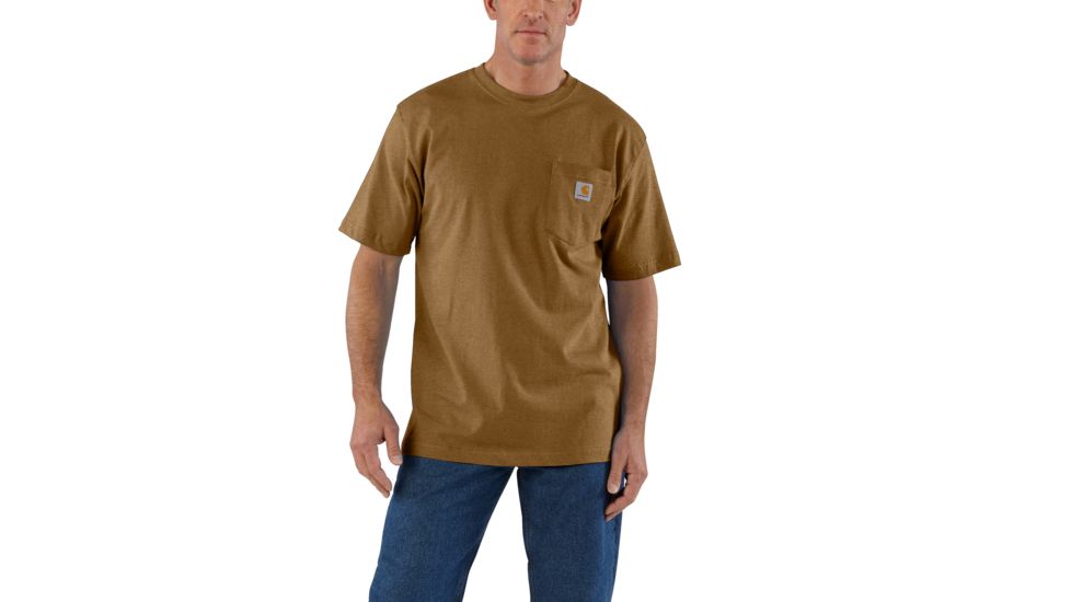 Carhartt Workwear Pocket T-Shirt - Men's, Oiled Walnut Heather, Large, Regular, K87-B00REGLRGA