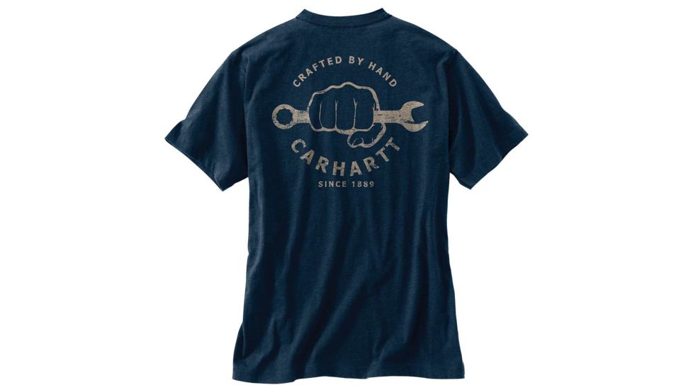 Carhartt Maddock Carhartt Strong Graphic Pocket Short Sleeve Tee - Mens, Indigo Heather, 2XL-Regular, 103565-411-2XL-REG
