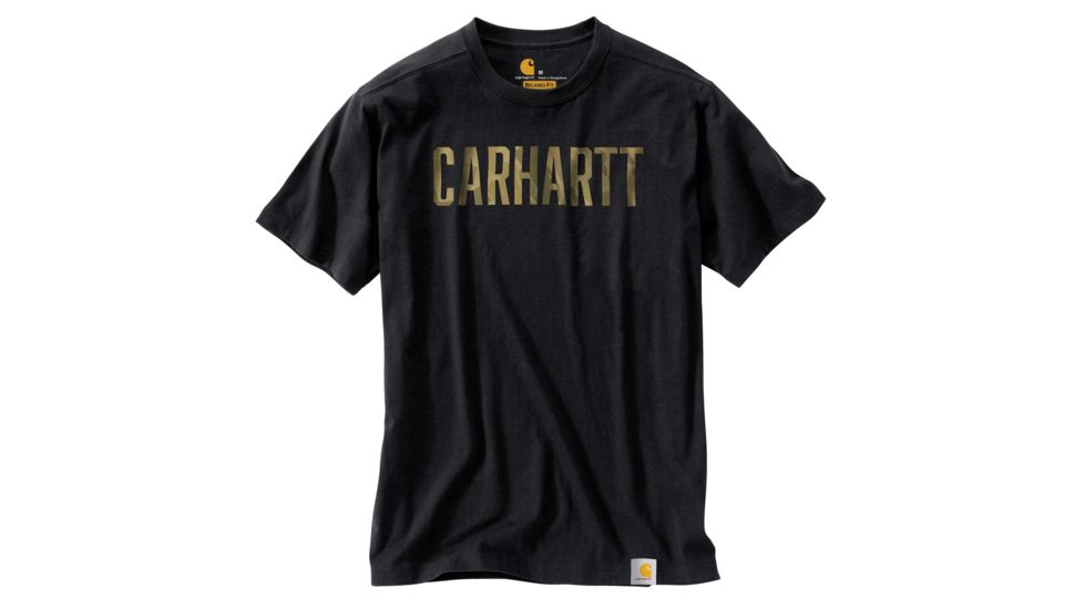 Carhartt Maddock Graphic Camo Block Logo Short Sleeve T-shirt - Mens, Black, 2XL-REG 103187-001-REG-2XL