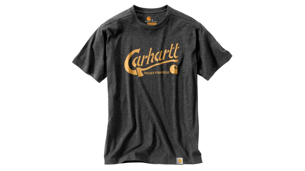 Carhartt Maddock Graphic Carhartt Ax Short Sleeve T-shirt - Mens, Carbon Heather, XL-REG 103183-026-REG-XL