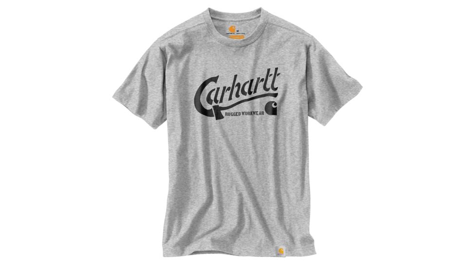 Carhartt Maddock Graphic Carhartt Ax Short Sleeve T-shirt - Mens, Heather Gray, 2XL-REG 103183-034-REG-2XL
