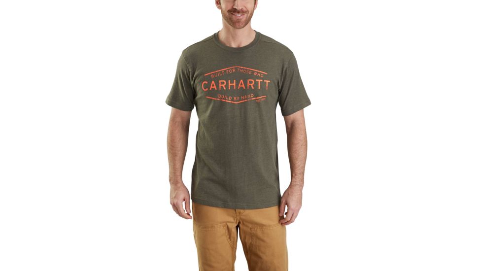 Carhartt Maddock MBH Graphic Short Sleeve T-shirt - Mens, Moss Heather, 2XL-REG 103182-387-REG-2XL
