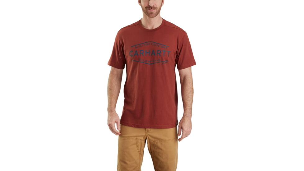 Carhartt Maddock MBH Graphic Short Sleeve T-shirt - Mens, Fired Brick Heather, 2XL-REG 103182-644-REG-2XL