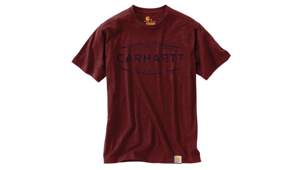 Carhartt Maddock MBH Graphic Short Sleeve T-shirt - Mens, Fired Brick Heather, 2XL-REG 103182-644-REG-2XL