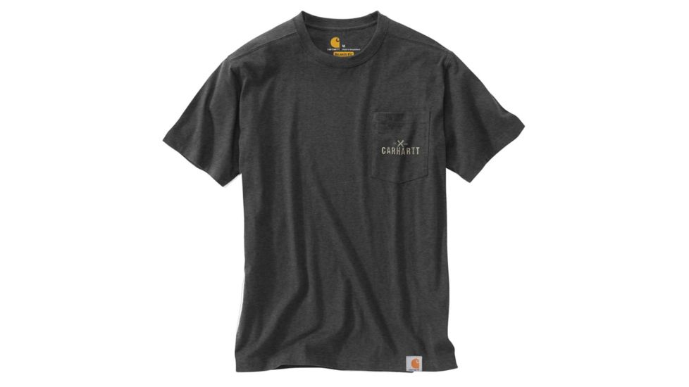 Carhartt Maddock Outlast Graphic Pocket Short Sleeve T-Shirt Regular - Mens, Carbon Heather, Large-Regular, 103562-026-L-REG