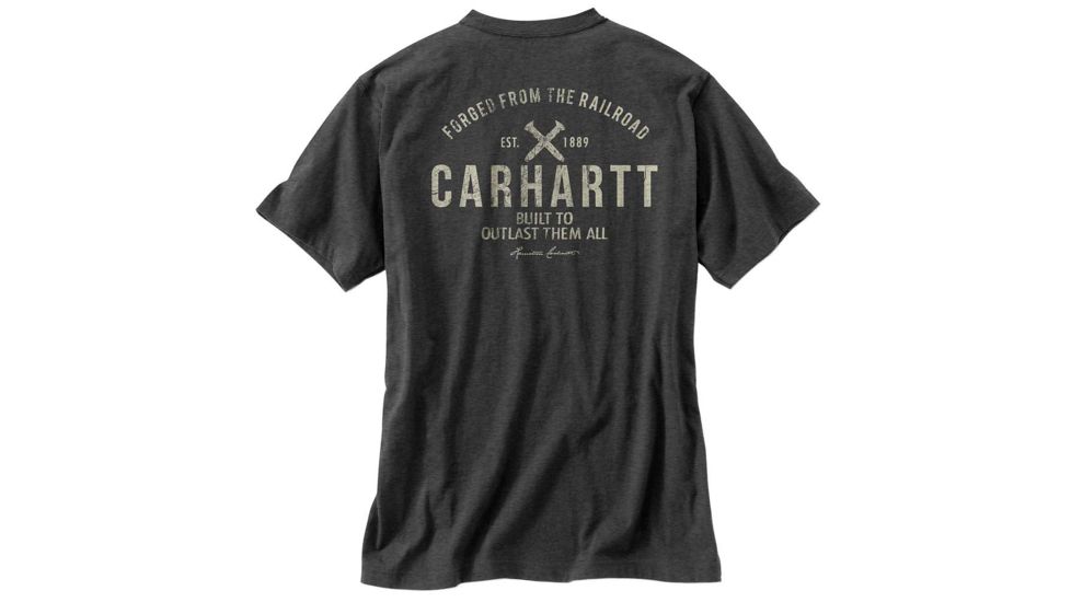 Carhartt Maddock Outlast Graphic Pocket Short Sleeve T-Shirt Regular - Mens, Carbon Heather, Large-Regular, 103562-026-L-REG