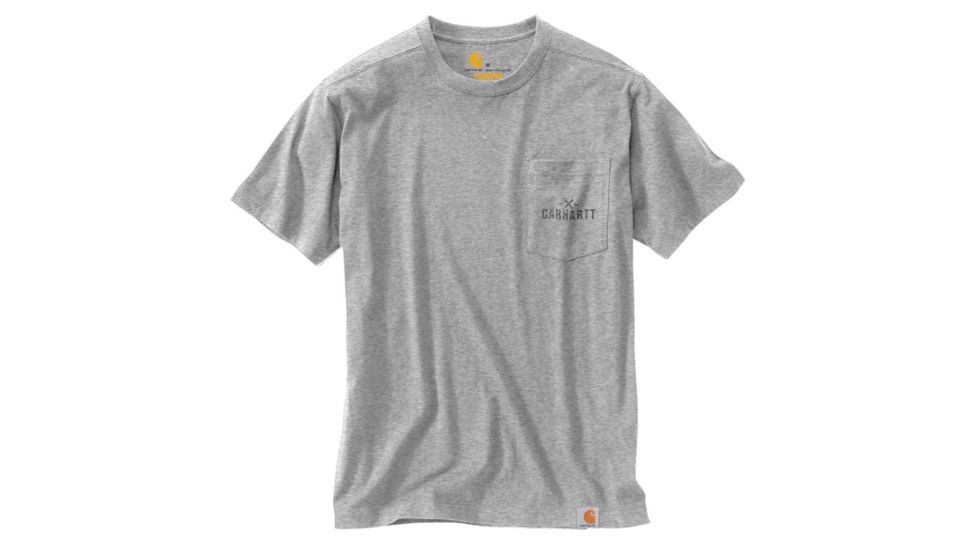 Carhartt Maddock Outlast Graphic Pocket Short Sleeve T-Shirt Regular - Mens, Heather Gray, 2XL-Regular, 103562-034-2XL-REG