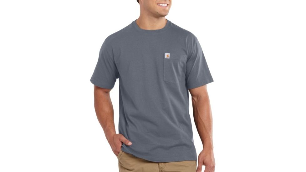 Carhartt Maddock Pocket Short-Sleeve Shirt - Men's-Flint Stone-Medium