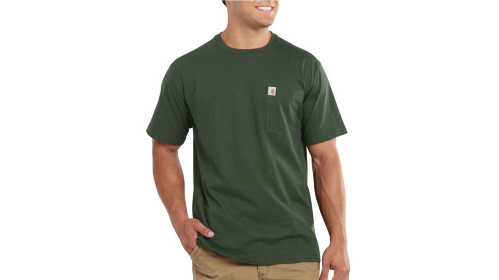 Carhartt Maddock Pocket Short-Sleeve Shirt - Mens-Duffle Bag Green-X-Large
