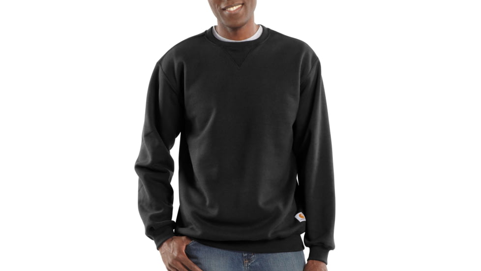 Carhartt Midweight Sweatshirt Crewneck Org Fit-Mens, Black, 4XLarge, Tall, K124-BLK-TLL-4XL