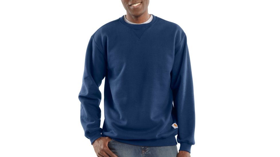 Carhartt Midweight Sweatshirt Crewneck Org Fit-Mens, New Navy, 4XLarge, Tall, K124-472-TLL-4XL