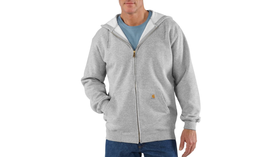 Carhartt Midweight Sweatshirt Hdd Zip Front Org Fit-Mens, Heather Gray, 4XLarge, Tall, K122-HGY-TLL-4XL