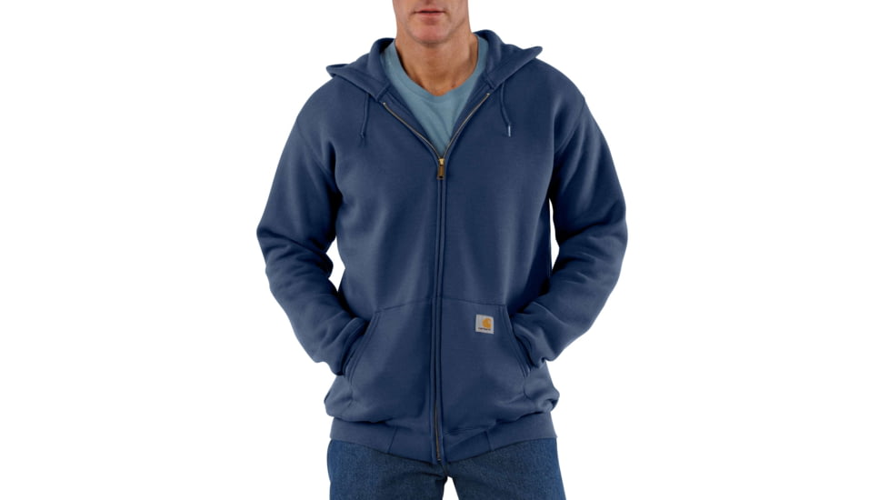 Carhartt Midweight Sweatshirt Hdd Zip Front Org Fit-Mens, New Navy, 4XLarge, Tall, K122-472-TLL-4XL