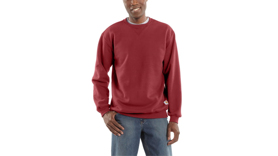 Carhartt MW Crewneck Sweatshirt - Mens, Dark Crimson, L-REG K124-608-REG-LRG