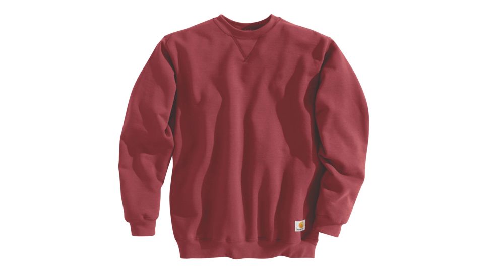 Carhartt MW Crewneck Sweatshirt - Mens, Dark Crimson, L-REG K124-608-REG-LRG