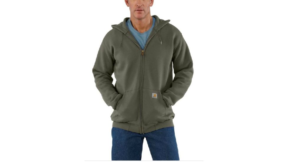 Carhartt Midweight Hooded Zip-Front Sweatshirt - Men's, Moss, XL-REG, K122-316-REG-XLG