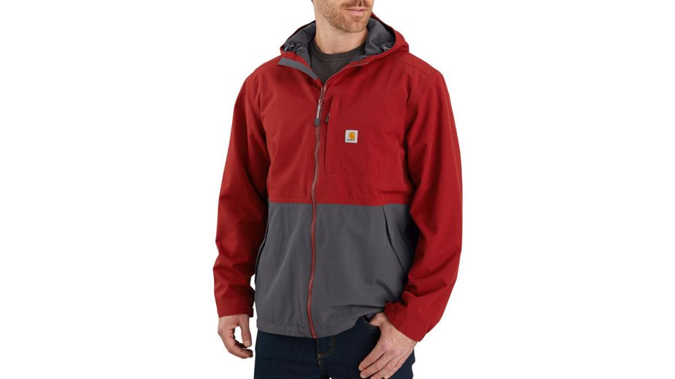 Carhartt OJ039 Storm Defender Nylon Jacket - Mens, Oxblood/Shadow, Large, 104039-R15-REG-L