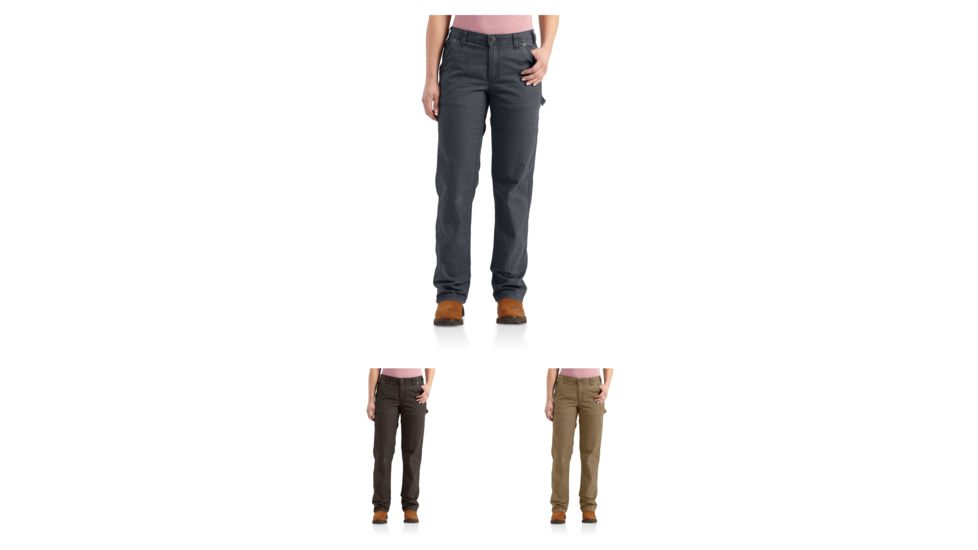 Carhartt Original Fit Crawford Pant for Women, Coal, Dark Brown, Yukon