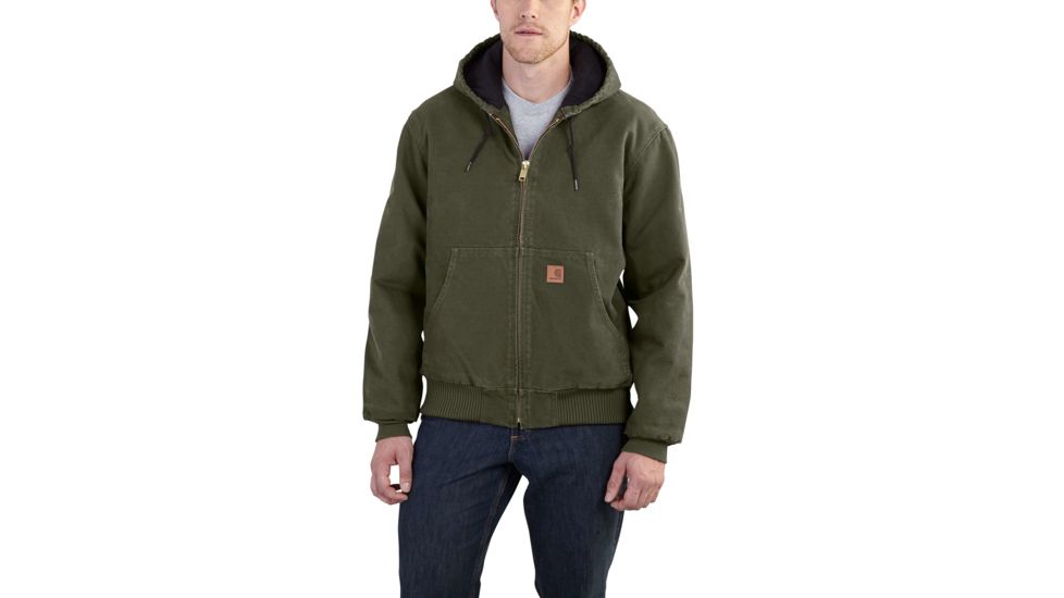 Carhartt QFL Sandstone Active Jacket for Mens, Moss, Small/Regular J130-MOS-REG-SML