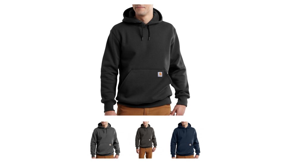 Carhartt Rain Defender Paxton Heavyweight Hooded Sweatshirt for Mens, Black, Carbon Heather, Heather Gray, New Navy