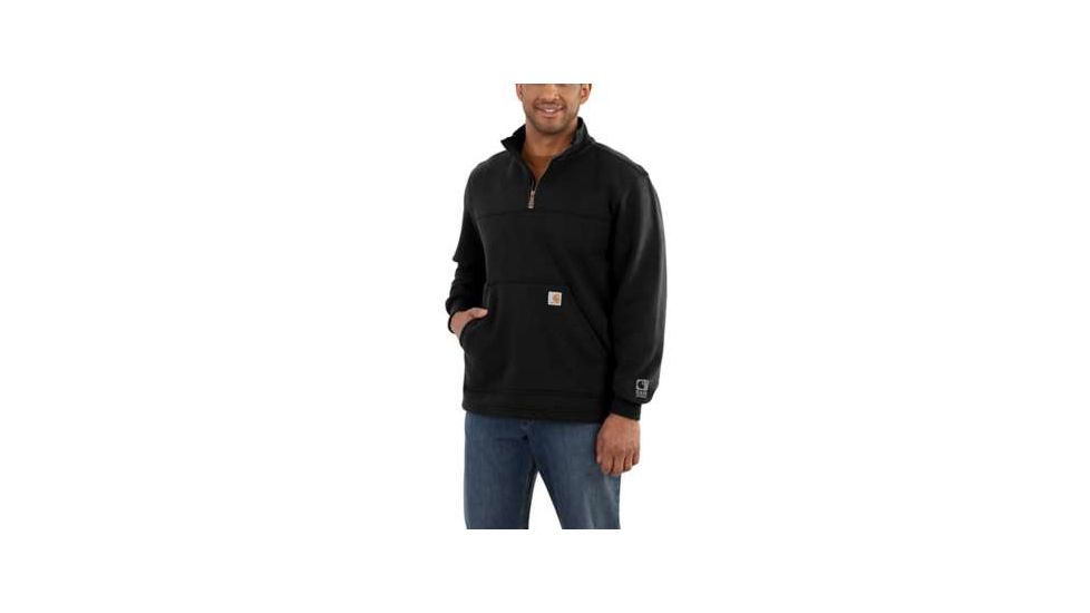 Carhartt RD Paxton HW Quarter Zip Sweatshirt - Mens, Black, Large-REG, 102277-001-REG-L