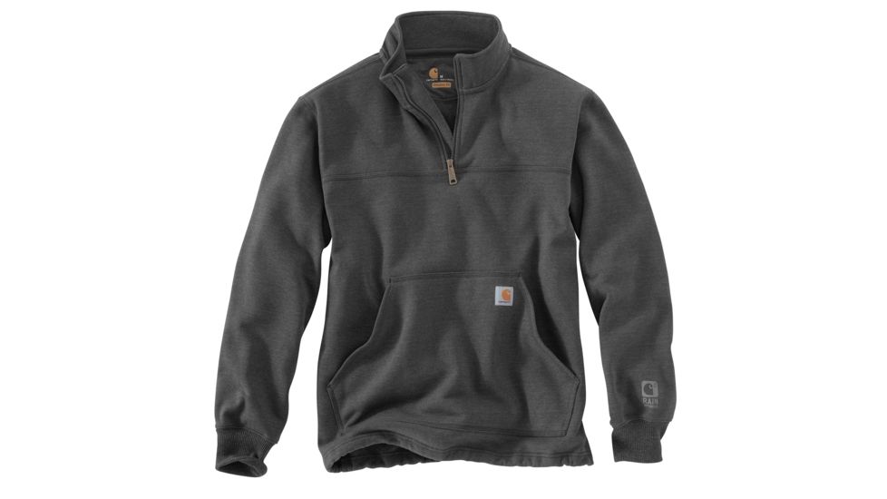 Carhartt RD Paxton HW Quarter Zip Sweatshirt - Mens, Carbon Heather, Small, 102277-026-REG-S
