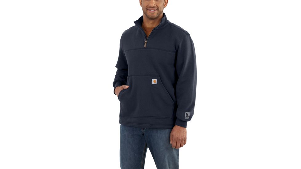 Carhartt RD Paxton HW Quarter Zip Sweatshirt - Mens, Navy, Small, 102277-412-REG-S