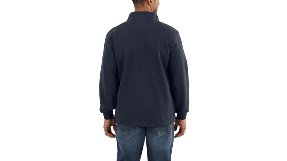 Carhartt RD Paxton HW Quarter Zip Sweatshirt - Mens, Navy, Small, 102277-412-REG-S
