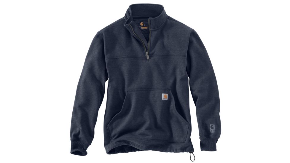 Carhartt RD Paxton HW Quarter Zip Sweatshirt - Mens, Navy, Small, 102277-412-REG-S