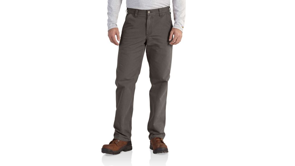 Carhartt Relaxed Fit Washed Duck Work Dungaree for Mens, Gravel, 46/30 101710-039-30-46